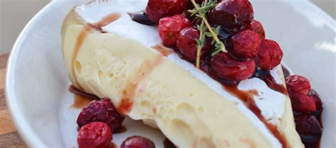 Brie With Roasted Balsamic Cranberries