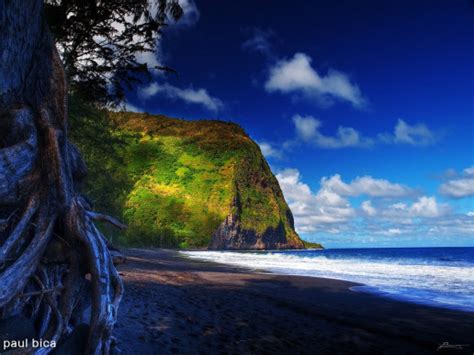 Waipio Black Sand Beach Hawaii Photo Spot PIXEO