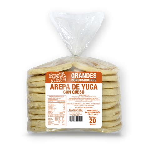 Supermercado pan arepas y galletas arepas Arepa Don Maíz de Queso Súper