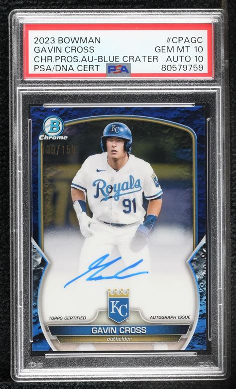 Bowman Chrome Prospect Autographs Blue Refractor Cpa Gc Gavin