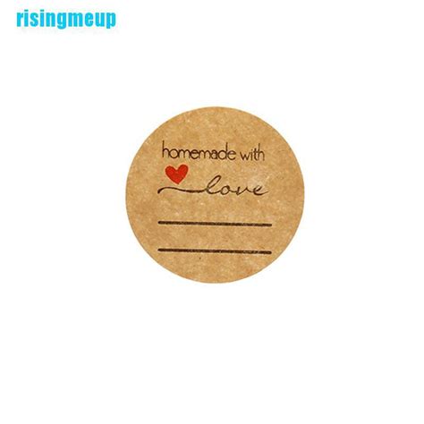 Risingmeup Labels Per Roll Inch Homemade With Love Sticker With