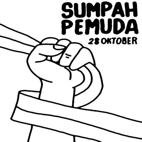 Gambar Yang Dapat Dicetak Sumpah Pemuda