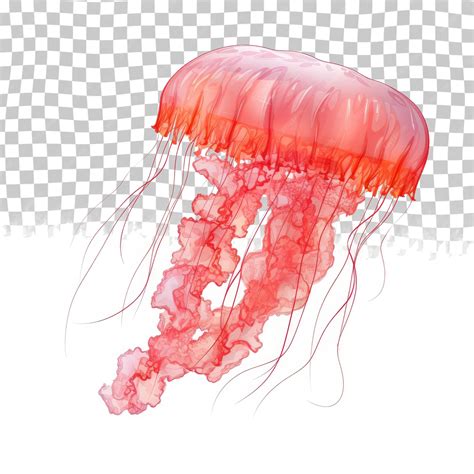 Premium PSD | Jellyfish Deliver painful stings to swimmers Isolated on