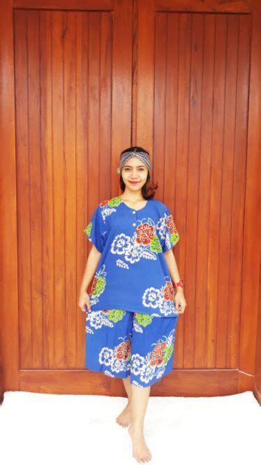 Jual Setelan Celana Kulot Batik Pendek Warna THEBATIK CO ID