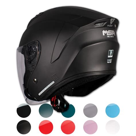 Jual Helm Dewasa Msr Razer Polos Half Face Single Visor Standar Sni