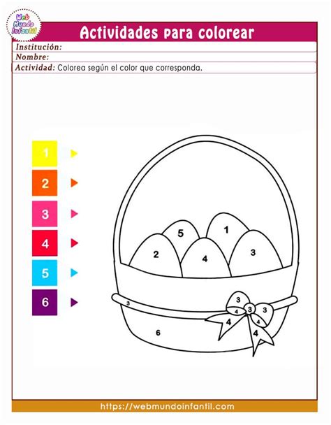 Actividades Para Colorear Para Niños De Preescolar