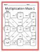 Multi Digit Math Multiplication Mazes Winter Theme Nbt B Nbt B