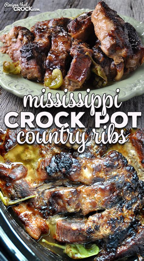 Crock Pot Country Ribs {Mississippi Style} - Recipes That Crock!