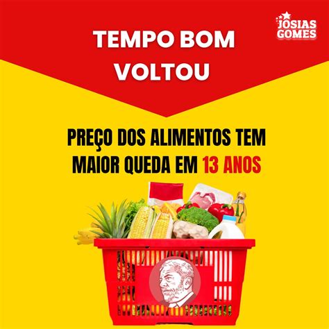 Lula Voltou E Os Preços Dos Alimentos Caíram Josias Gomes