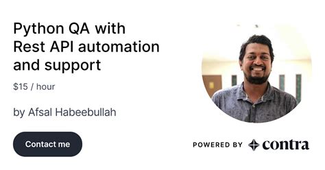 Python QA With Rest API Automation And Support By Afsal Habeebullah