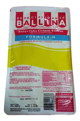 Pasta Ballina Formula H Para Cubrir Tortas X Gs Colores En Venta