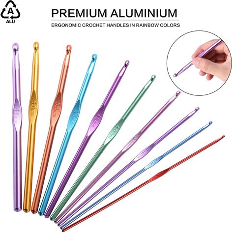 Crochet Hook Set 22 Pcs Knitting Needles Craft Weave Yarn Etsy