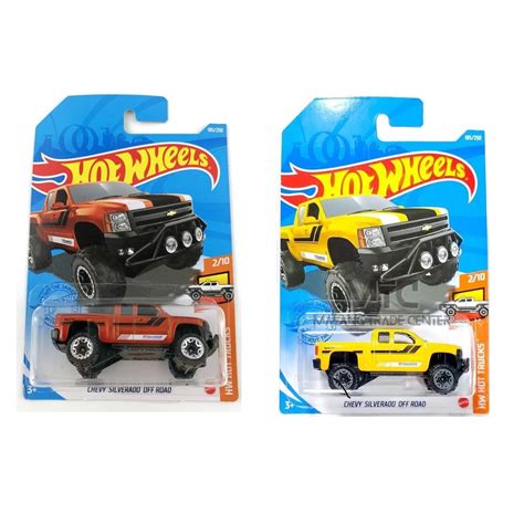 Chevy Silverado Off Road Hw Hot Trucks Hot Wheels Carrinho Caminhonete Heavy Duty