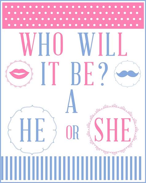 Free Gender Reveal Printables