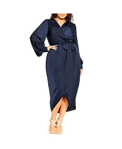 City Chic Plus Size Opulent Wrap Midi Dress Macys