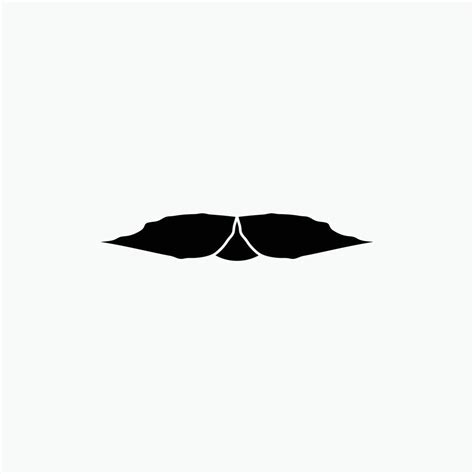 Moustache Hipster Movember Male Men Glyph Icon Vector Isolated