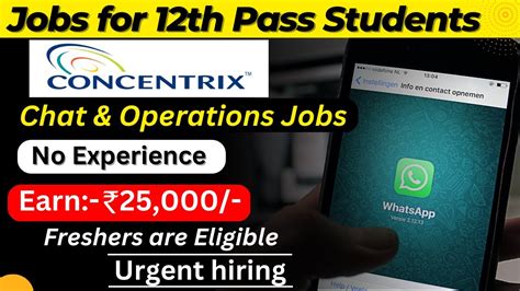 Concentrix Chat Support Jobs Th Pass Job Latest Jobs For