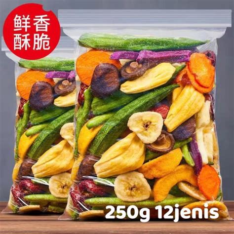 Mix Dried Vegetables Fruits Snack Kerepek Sayur Kering Campur G