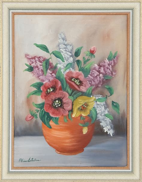 Images For Oidentifierad Konstn R Flower Still Life Oil On