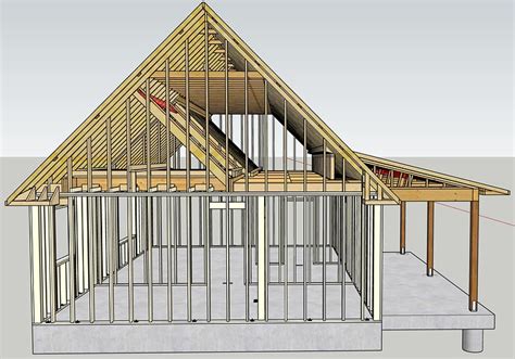 Framing - Porch Shed Roof to Common Roof - Pro - SketchUp Community