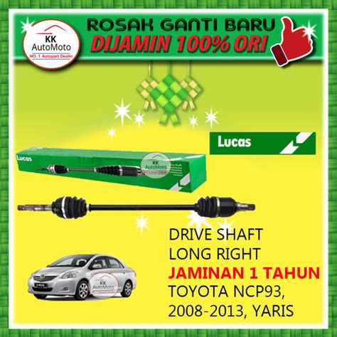 1 Batang Toyota Vios NCP93 2008 2013 Yaris 2008 Original Lucas Drive