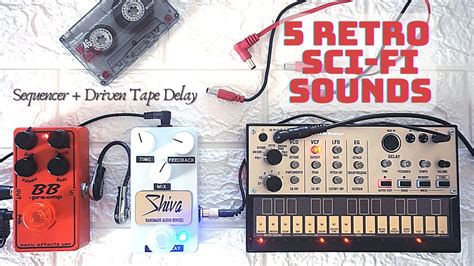 5 RETRO SCI FI SOUNDS With KORG VOLCA KEYS SHIVA TAPE DELAY XOTIC BB