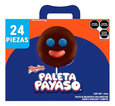 Ricolino Paleta Payaso De Malvavisco Pzas