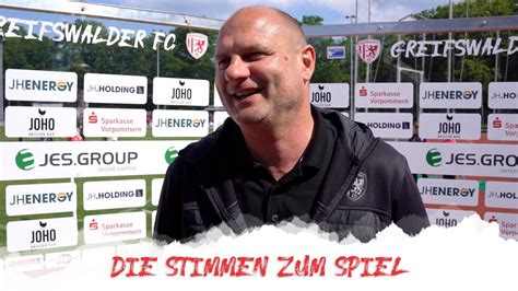 STIMMEN ZUM SPIEL Greifswalder FC Vs ZFC Meuselwitz Regionalliga