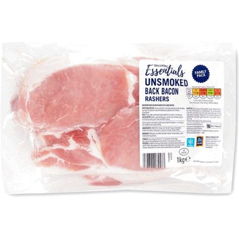 Everyday Essentials Unsmoked Back Bacon Bumper Pack 1kg Compare