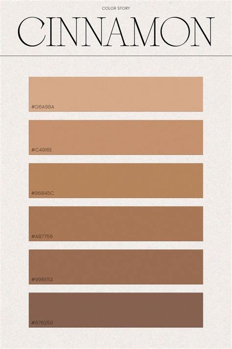 Cinnamon Color Palette Chart