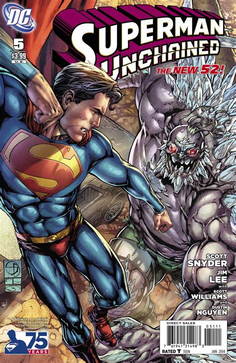 Superman Unchained 5 Cover K Incentive 75th Anniversary Superman Vs