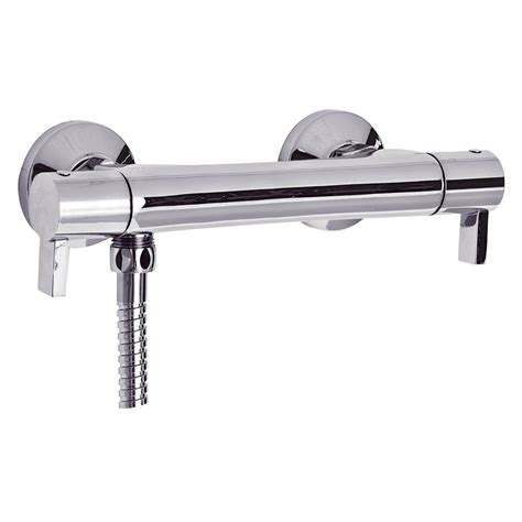 Exposed Chrome Thermostatic Bath Shower Mixer Valves Wall And Deck Mounted