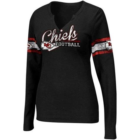 Kansas City Chiefs Womens Gameday Gal V Nfl V Neck Long Sleeve Shirt