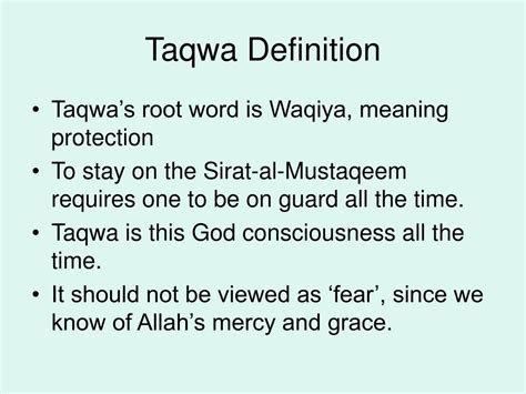 PPT - TAQWA PowerPoint Presentation, free download - ID:3865479