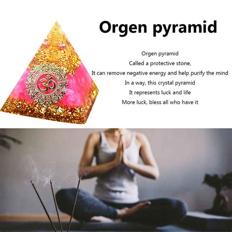 AU Orgone Pink Pyramid Crystal Energy Healing Natural Reiki Chakra