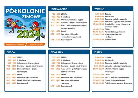 Półkolonie Zimowe Inspiruje Nas Sport MOSiR Lublin