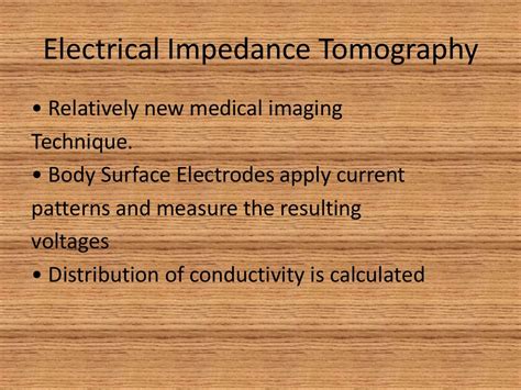 Electrical impedance tomography