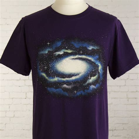 Galaxy T-shirt Galaxy Clothing Hand Painted Galaxy on Purple - Etsy UK ...