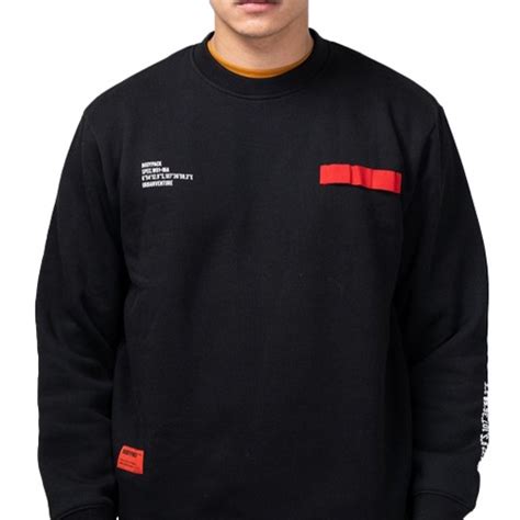 Jual Bodypack Adapt Crew Neck Sweater Hitam Shopee Indonesia