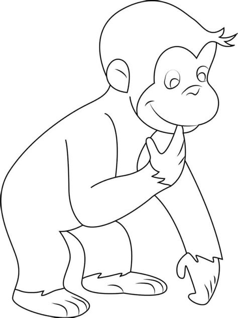 Impressionante Curioso George Para Colorir Imprimir E Desenhar