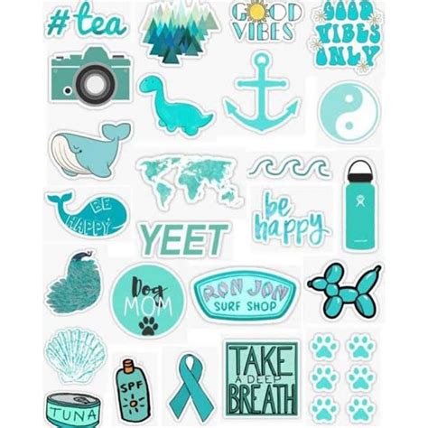 Jual Stiker Aesthetic Toska Tosca Blue Lucu Kyott Sticker Murah