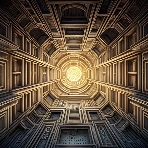 Panopticon Ancient Architecture: (complex layout, intricate deta