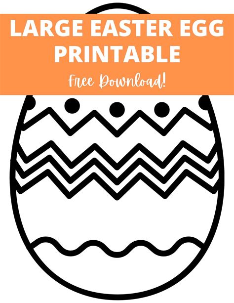 Large Easter Egg Printable Template to Decorate and Color – Habitat for Mom