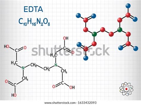 Ethylenediaminetetraacetic Acid Edetic Acid Edta Molecule Stock Vector ...