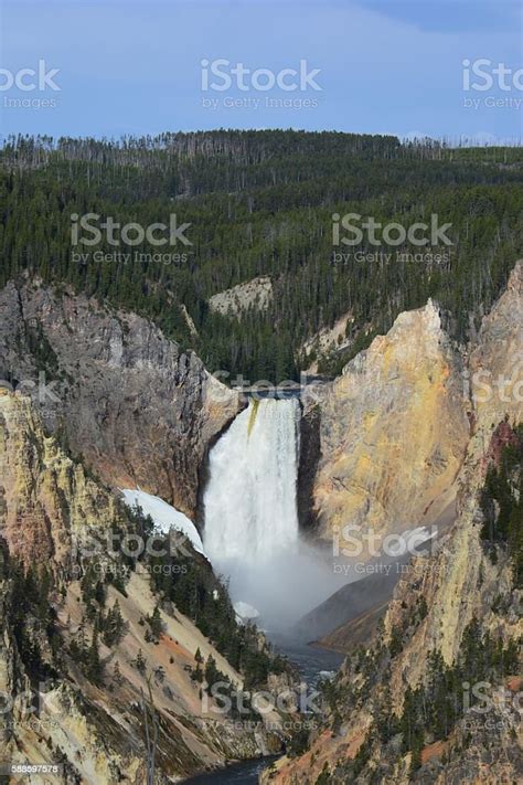 Grand Canyon Of Yellowstone Waterfall Stock Photo - Download Image Now ...