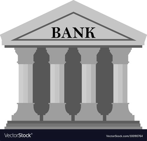 Bank icon on white background Royalty Free Vector Image