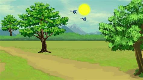 Sunshine Morning 2d Cartoon Background Animation 4k 24779969 Stock