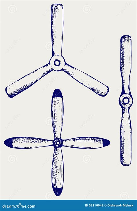 Aircraft Propeller Stock Vector Illustration Of Artwork 52110042