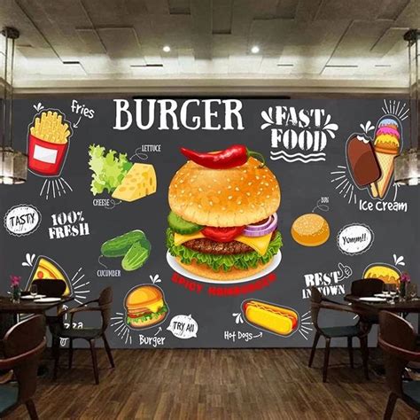 Hamburger Wallpaper Restaurant Wallpaper Cafe Menu Fast Food