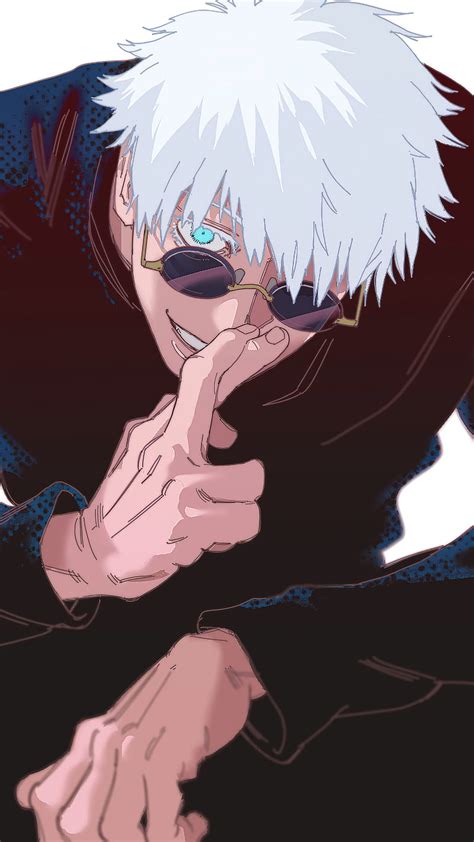 Satoru Gojo Anime Negras Blancas Guays Jujutsu Kaisen Manga